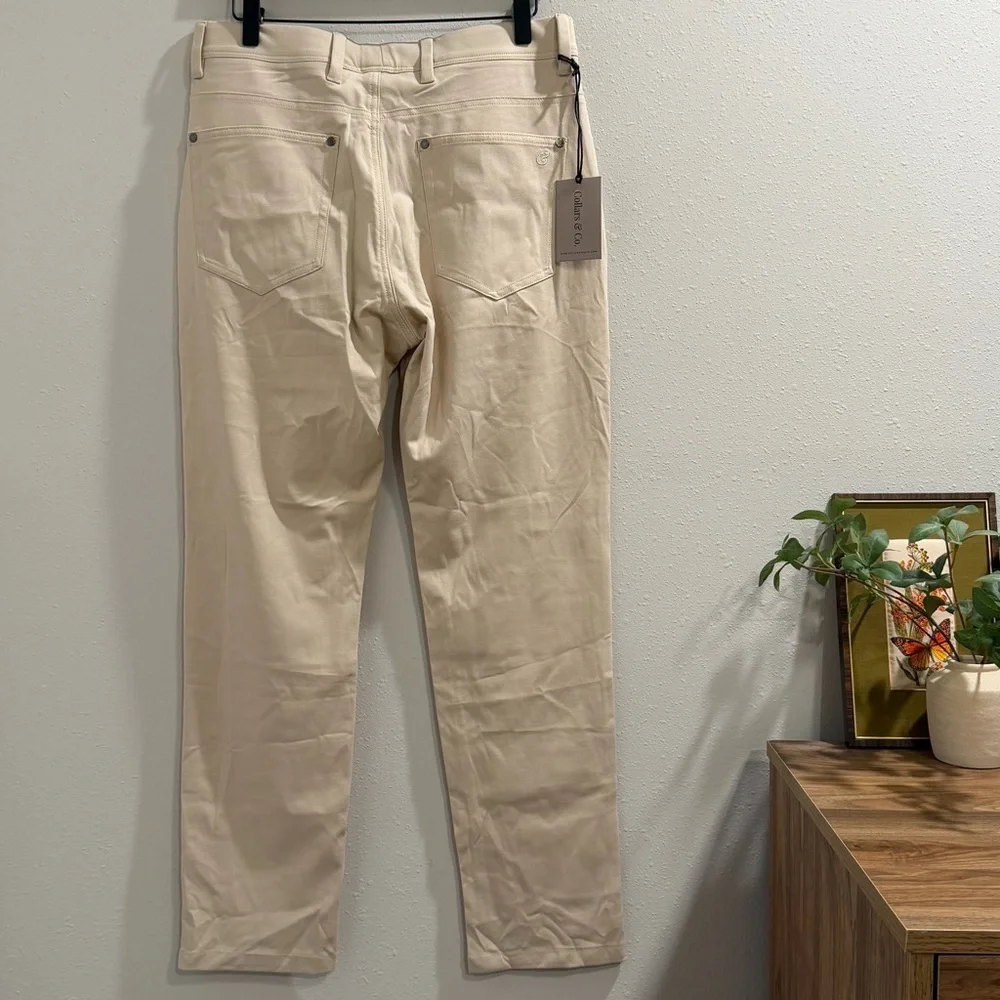 Collars and & Co NWT 32/30 Stone CEO Tech Pull On Pants Stretch Golf Athleisure
